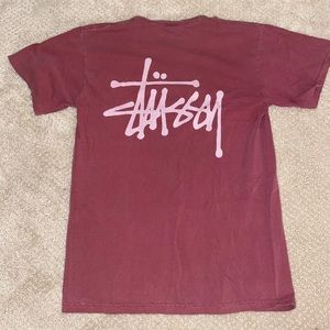Stussy basic red tee